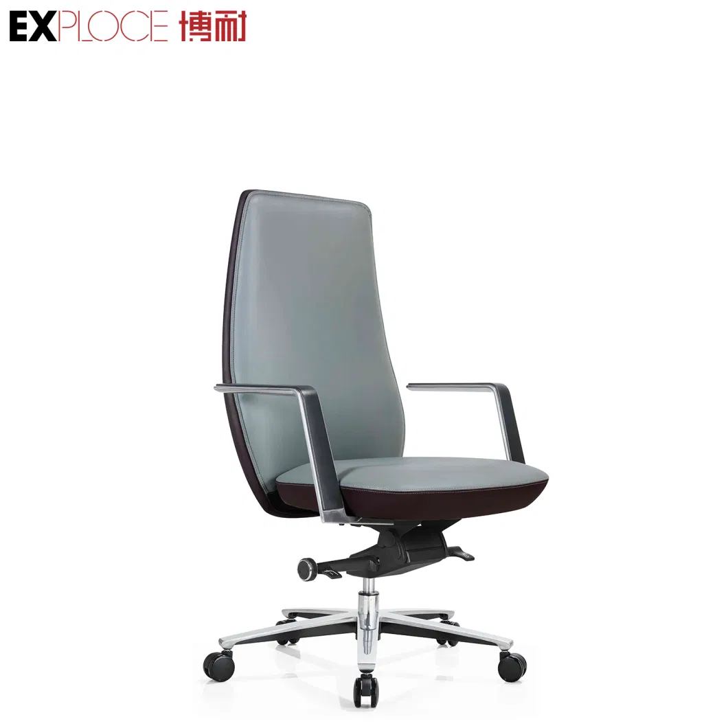 Modern French Commercial High Back Executive Black Leather Swivel Office Recliner Chairs Specifications